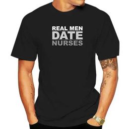 n's T-Shirts True Mens Dating Nurse Shirt - Fun Boyfriend Couple T-shirt Suitable for Mens Personalised Top and Ultra Thin T-shirt J240506