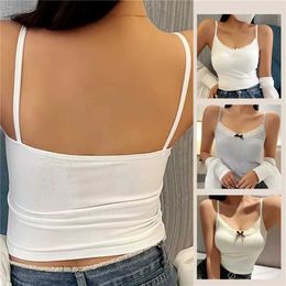 Women's Tanks French Lace V Neckole Women Pure Desire Short Base Beau Back Tank Tops Sexy Off Shoulder Going Out Bandeau Top Streetwear