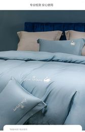 Bedding Sets 60 Long-Staple Cotton Four-Piece Set All Pure 100 Bed Sheet Quilt Cover Light Luxury Autumn