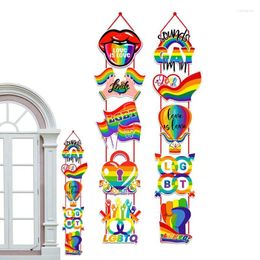 Decorative Figurines Rainbow Outdoor Decor 10PCS Porch LGBT Ornaments Cute Party Favours For Front Door Garden Colourful Window