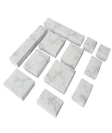 24pcs cardboard jewelry box display box necklace bracelet earrings square rectangular marble white WY6066862024