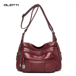 Shoulder Bags High Quality Solid Color Pu Leather For Women 2024 Designer Retro Ladies Crossbody Bag Sac Epaule