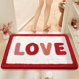 Carpets Bathroom Mat Quick Dry NonSlip Floor Bath Water Absorbent Rugs Doormat Machine Washable For Shower Room Toilet