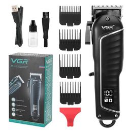 Electric Shavers VGR Rechargeable Clippers Hair Clipper Professional Electric Hair Trimmer Haircut Machine Mens Barber Hair Cutting Machine Tool T240507