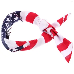 Bow Ties Men's Pocket Square Red White Blue Bandana Bandanas For American Flag Headscarf
