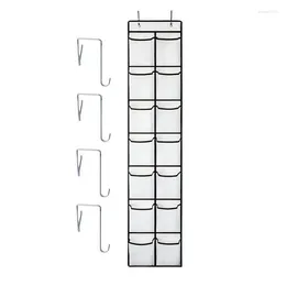 Storage Boxes Shoe Organizer Over The Door 12 Grids Holder Rack Rac With 4 Strong