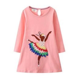 Girl's Dresses Jumping Metres 2-7T Hot Selling Princess Dancing Girls Dresses Autumn Spring Baby Clothes Long Sleeve Costume Party BirthdayL2405