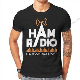 Men's T-Shirts Ham Radio Its A Contact Sport Amateur Radio Operator T-shirt Graphic Mens Top Vintage Summer Cotton Clothing T-shirtL2405L2405