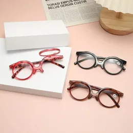 Sunglasses Flip Down Lenses Rotating Makeup Reading Glasses Colourful Frame 1.0- 4.0 Diopter Folding Eyeglasses Eyewear Vision Care