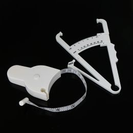Monitors 2Pcs/Set White PVC Body Fat Caliper Measure Tape Tester Fitness For Lose Weight For Body Building Portable Fitness Equipmnet
