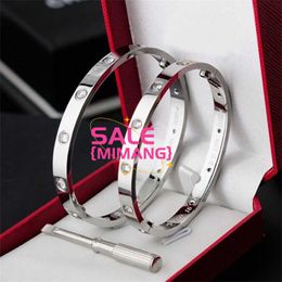 Designer Silver Bangle For Men Designer Jewellery 316L Titanium Bangles Gold Bracelets Women Fashion Wristband Wedding Thanksgiving Day Love Woman Bracelet Gift TCR