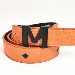 4.0cm wide designer belts for mens women belt ceinture luxe colored leather belt covered with brand logo print body classic letter M buckle summer girdling