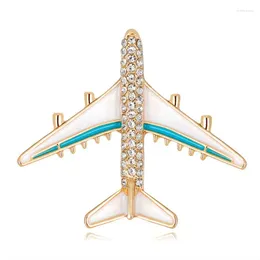 Brooches High Quality Plane Brooch Aeroplane Enamel Charms Jewellery Party Badge Banquet Scarf Pins Gifts Decoration Accessory