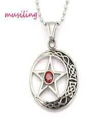 Pendants Necklace Chain Stainless Steel Stars Moon Jewelry for Women Mascot Totem Charms Healing Chakra Amulet Fashion Accessories2800154