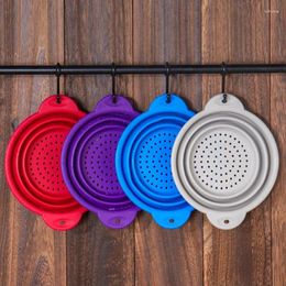 Plates Multi-Purpose High Temperature Resistant Kitchen Fruit Basket Vegetable Portable Folding Silicone Draining