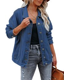 designer jean jacket women denim jacket women Coat Fashion Designer Streetwear Womens Classic Lettered Lapel Jeans Wear womens Autumn Winter Size M-2XL