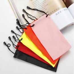 500pcs waterproof leather plastic sunglasses pouch soft eyeglasses bag glasses case many Colours mixed 179cm3184324