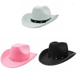 Berets Bachelorette Party Hats For Bridal Bride Cowboy Hat Cowgirl Fedora