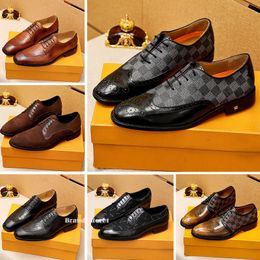 Designer High Quality Classic Kensington Men Dress Shoes Loafers Leather cowhide Business wedding Driving Leather Oxford Shoe With box Size 38-45