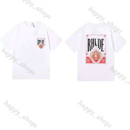 Mens designer t shirt rhude short women mens t shirts rhudes short print streetwear rhudd outdoor shirts short sleeve summer casual loose shirt breathable 736