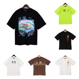 Designer Men's T-Shirts cotton-blend Amri tee top Shorts Colourful printed Crew Neck Sleeve Women Shorts mens solid Elastic Femme Vintage Tshirts Tops foamrunner Tee XL