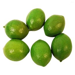 Bottles 6 X Realistic Lifelike Artificial Plastic Lime Lemon Fruit Food Fake Home Decor