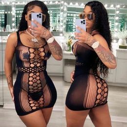 Casual Dresses Dress Women Intimates Sexy Lingerie Hollow Mujer Mallas Erotic Porno Sleeveless Nightgown Sex Underwear Kimino