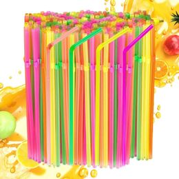 Disposable Cups Straws 1000pcs Drink Paper Birthday Party Wedding Kitchen Supplies Wholesale