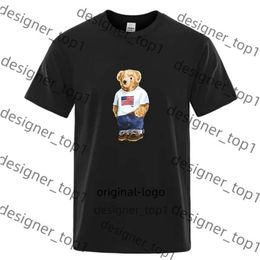 polo shirt Brand Bear Shirts mens t shirts designer Shirt Sports Polo Summer Cotton Fashion Mens Women Tees Black white Clothes 1431