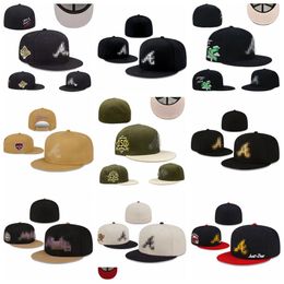 Braves- A letter Baseball caps Newest Arrivals Mens bones swag Gorra Cotton Gorras For Adult women Full Closed Fitted Hats