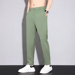 Men's Pants Ice Silk Casual Summer Drape All The Fashion Brand 2024 Thin Loose Straight Tube Sports