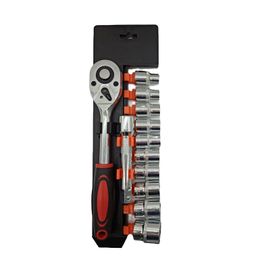 12pcs 24 Tooth Automotive Auto Repair Adjustable Hand Tools 1/2Inch Ratchet Socket Wrench Set for Car Tool Sets