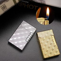 High Quality Oblique Square Lattice Bright Side Grinding Wheel Metal Fire Cigarette Lighter Refill