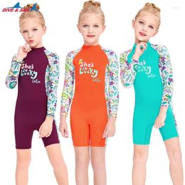 Women's Swimwear Children's Swimsuit Sun Protection One Piece Beach Long Sleeve Quick-Drying Snorkel Dive Skin Diving Suit