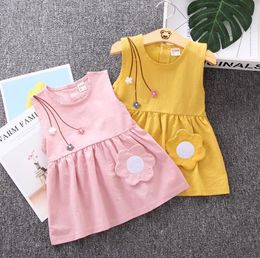 new summer kids dresses sweet fashion sleeveless dress girls cute tank dress baby fashion lacework short skirt