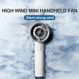 3000mAh Portable Hand Fan 100 Wind Speeds Mini Bladeless Handheld Turbo Fan USB Personal Fan Outdoor Travel Electric Eyelash Fan 240507