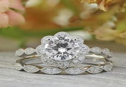 Choucong Brand New Top Sell Vintage Fashion Jewellery 925 Sterling Silver Couple Rings Round Cut White Topaz CZ Diamond Women Weddin3797035