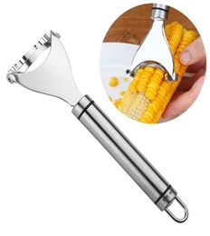 Premium Corn Cutter Cob Peeler Vegetable Sheller Fruit Kitchen Tools Stainless Steel Corn Peeler Corn Stripper Kernel Cutter4161109