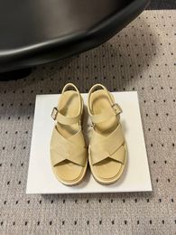 top quality summer Slippers luxury Designer sunny beach sandal Pillow Pool slides vintage shoe mens womens fashion soft flat shoes couples 0504