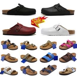 men women designer slides Berkinstock clogs sandals soft footbed suede leather taupe mocha mink thyme mens fashion scuffs outdoor slippers shoes