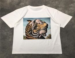 Street Fashion Mens T shirt 2020 Tiger Rabbit Pattern Polo Pullover Short Sleeve T shirts Men Women Couples Stylish High Quality T1408587