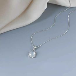 S925 Silver Necklace for Girls New Light Luxury and niche Design High Sense Collar Chain Pendant Accessories