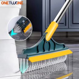 Rotating Cleaning Brush Bathroom Kitchen Floor Scrub Brushes Long Handle Stiff Broom Mop for Washing Windows Crevice 240508