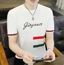 Designer round neck mens t shirt pure cotton Luxury Brand womens tshirt classic letter print short sleeved fashion loose men clothes tee