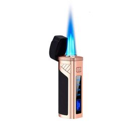 Creative Iatable Windproof Lighter Three Direct Injection Flame Lighter Personalised Metal Smoking Set Wholesale