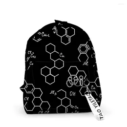 Backpack Trendy Mathematical Formula Fun Chemistry Backpacks Boys/Girls Pupil School Bags 3D Keychains Oxford Waterproof Small