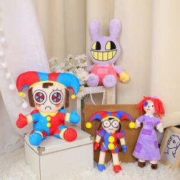 Miniatures 25CM Digital Circus Plush Toys Amazing Circus Clown Rabbit Plush Dolls Cartoon Periphery Stuffed Toys Kids Adults Christmas Gift