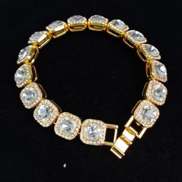 Designer Jewellery Pendant Necklaces Mens Hip Hop Rap Accessories Hiphop Round Square Diamond Rock Candy Full Diamond Inlaid Gold Necklace