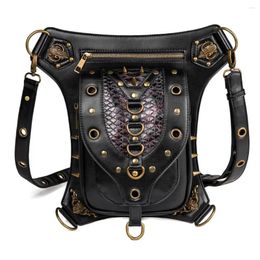 Waist Bags SzBlaZe Gothic Steampunk Bag Women Fanny Packs Messenger Shoulder Motorcycle Leather Leg Arm Goth Pack