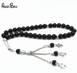 Muslim Islamic Tasbih Black Crystal Prayer Beads Bracelet Round Shape Beads 33 Islamic Beaded Adults Bracelet Rosary7870198